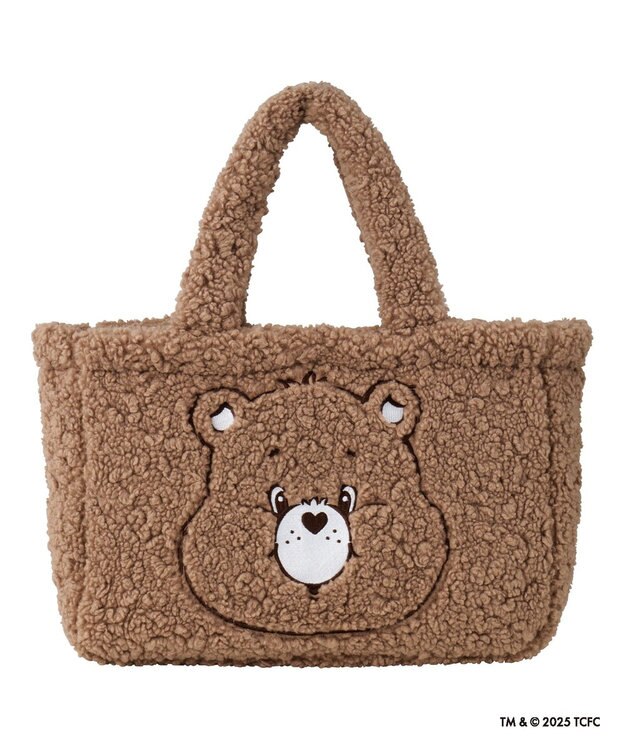 MOONBAT Care Bears(ケアベア) ボアバッグ B4サイズ 手洗い可能 ファイファー モカブラウン