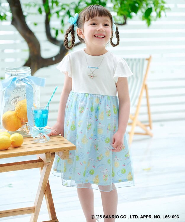 ANY KIDS 【any FAM ×サンリオキャラクターズ】ネックレス風 ワンピース シナモロール×オフホワイト