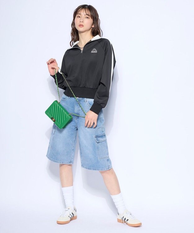 OP／FILA 【Kappa】ハーフジップ ジャージトラックジャケット ブラック