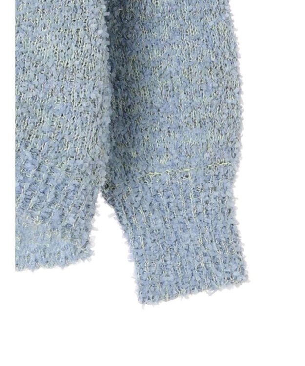 YECCA VECCA レースアップリボンヤーンニット Blue