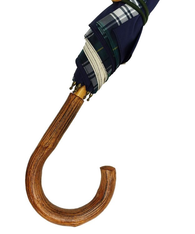 +RING 【UPF50＋】【限定/日本製】晴雨兼用傘（長ショート）GRN-CHK SR429 緑