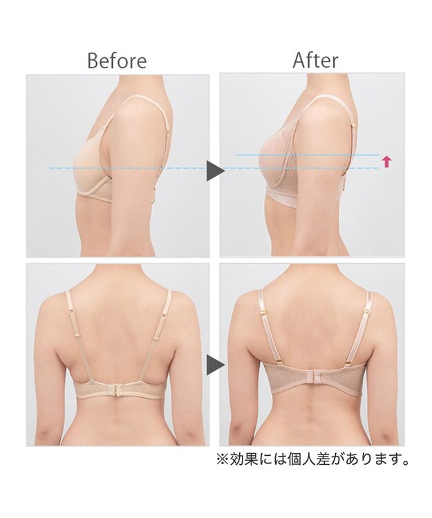 BRADELIS New York 【BRADELIS Me / ノンワイヤーブラ】ハグミーブラレット ソフト補整 楽にナチュラルな谷間を作る補正ブラジャー ME118307 ダークグレージュ