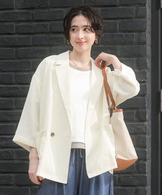 Green Parks 【適ON】シアーシャツジャケット Ivory