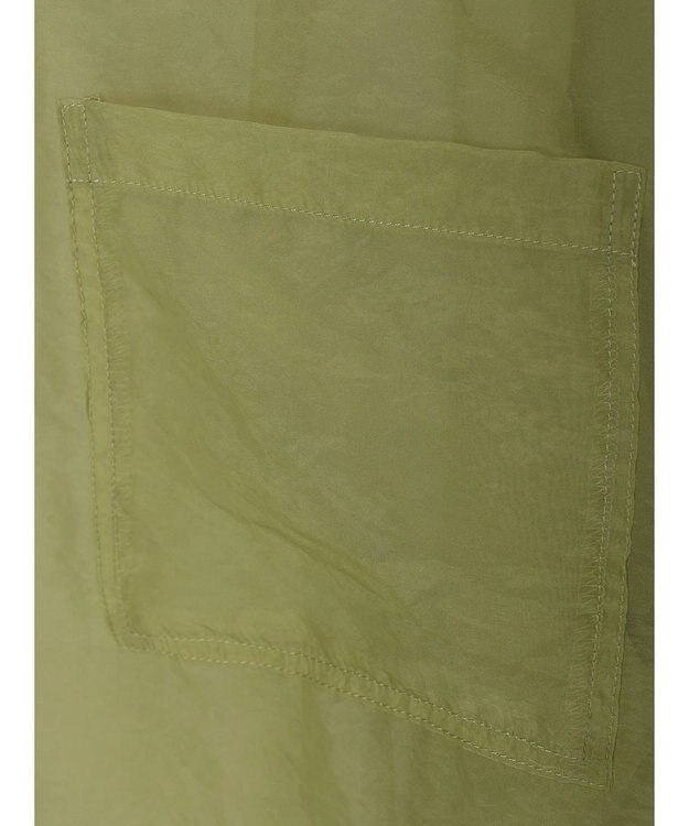 earth music&ecology ソデスリットクロップドシャツ Lime Green