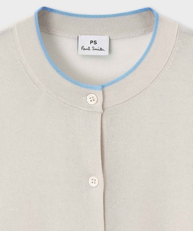 Paul Smith リブストライプ シアーカーディガン エクリュ