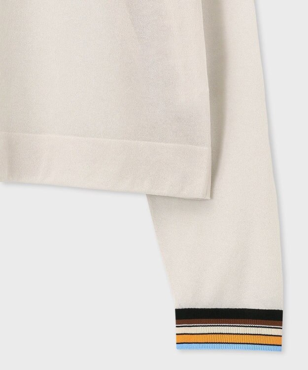 Paul Smith リブストライプ シアーカーディガン エクリュ