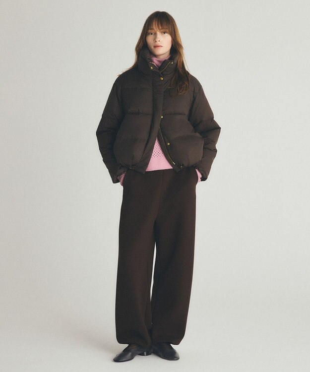 UNFILO L 【野呂佳代さん着用】ふわふわニット メッシュプルオーバー ピンク