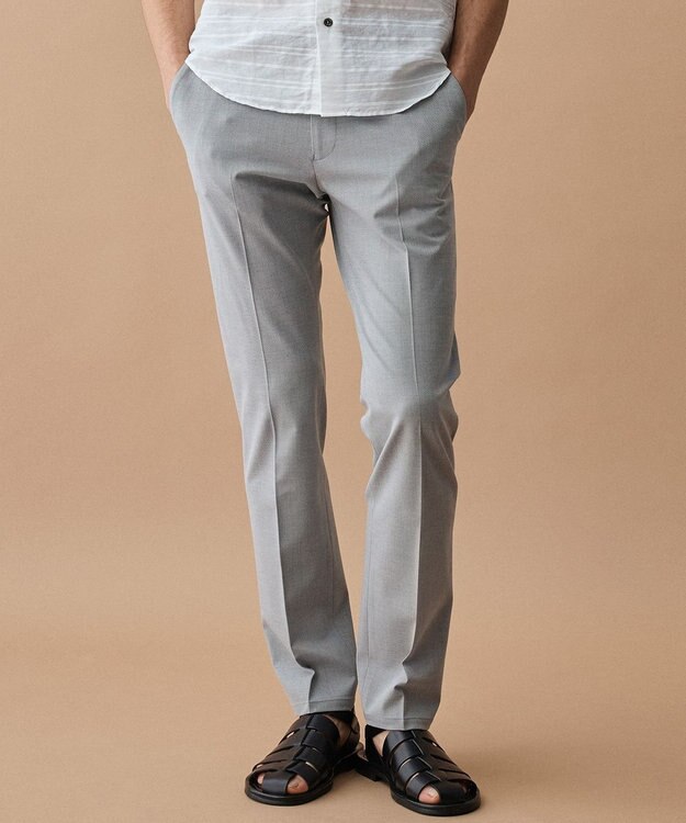 JOSEPH ABBOUD 【ウエストも伸びる!・ストレッチ】 キャリーマン2WAYストレッチ パンツ　26SSモデル ライトグレー系