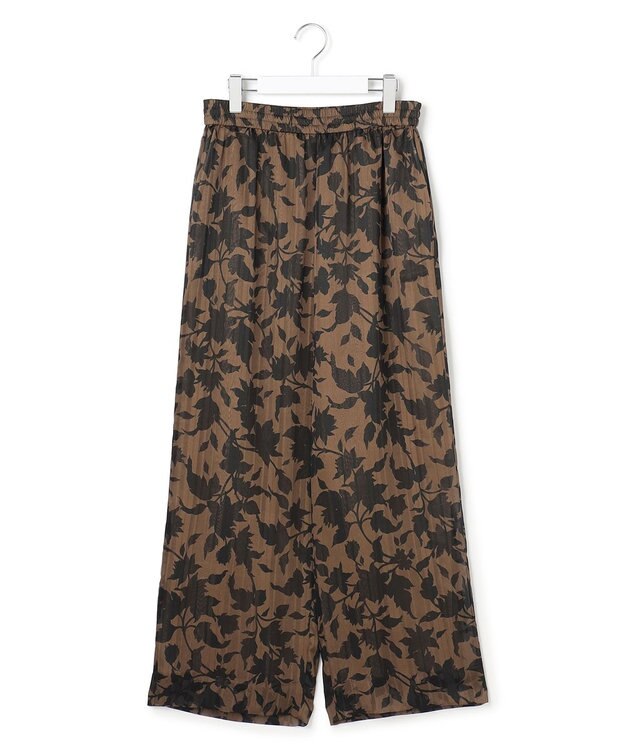 ICB 【30th ANNIVERSARY】 アーカイブフラワープリント ワイドパンツ バーントアンバー×ブラック