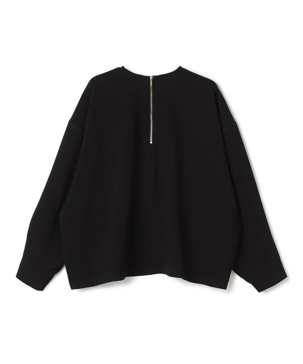 BEIGE， BROOM / スウェット風ライトフォルムプルオーバー Black