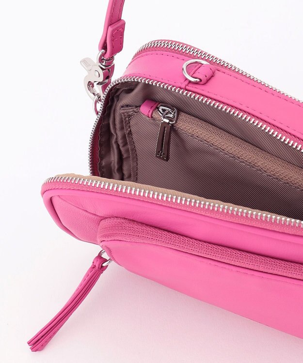 Y'SACCS イタリアンシープ多機能ポシェット ピンク