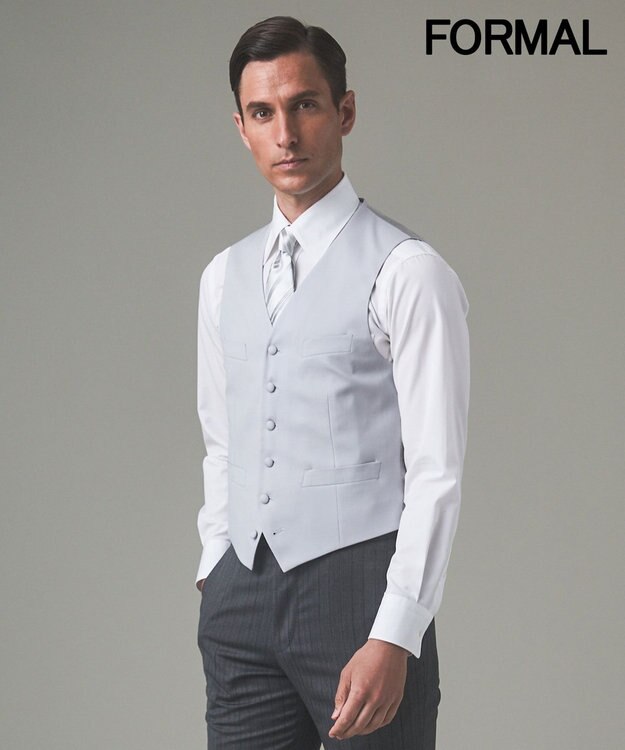 GOTAIRIKU 【WEAR BLACK】シルバーベスト ライトグレー系