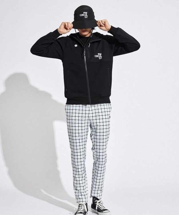PW CIRCULUS 【MEN】DIMPLE  ジップアップ フーディ ブラック系