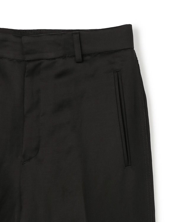 BEIGE， CASSITER / リネンブレンド サテンクロップドパンツ Black