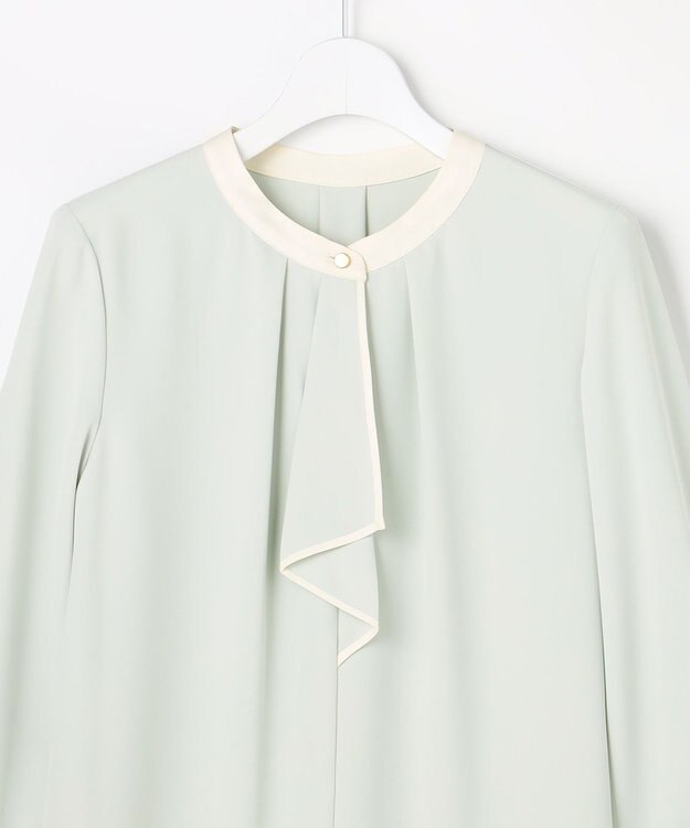 ANY SIS L ボウタイツイル ブラウス ミント