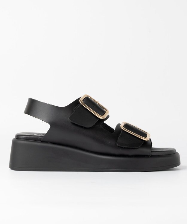 BONTRE 【BONTRE/ボントレ】厚底ダブルベルトサンダル/40353-US ブラック