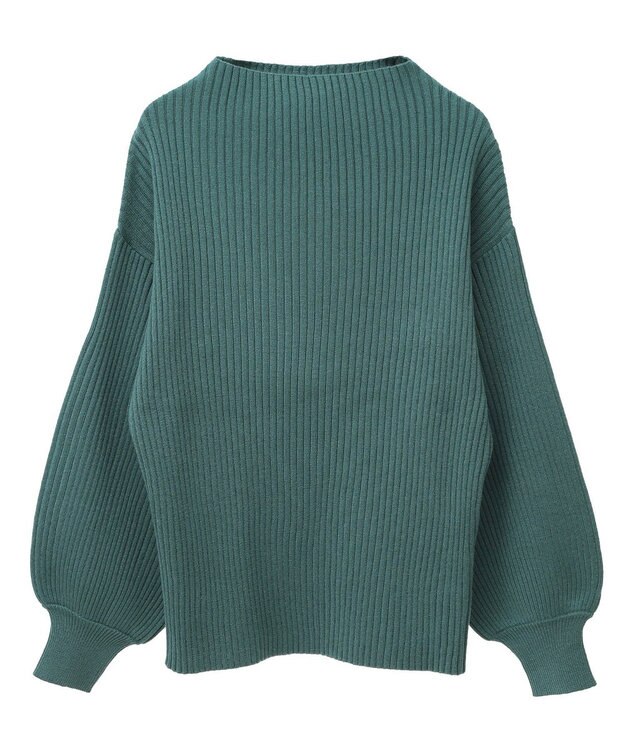 Green Parks ・ｓｗｉｎｇ　ｂｙ　ボトルネックカラーニット Green