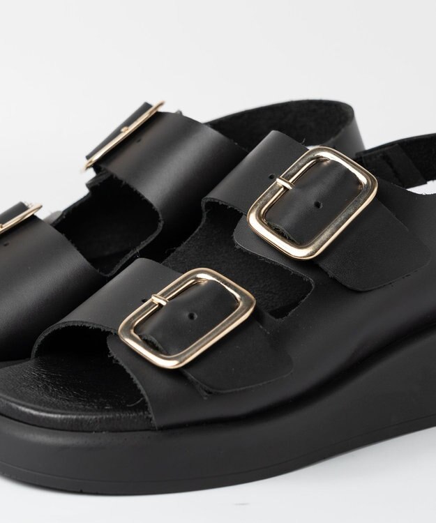 BONTRE 【BONTRE/ボントレ】厚底ダブルベルトサンダル/40353-US ブラック