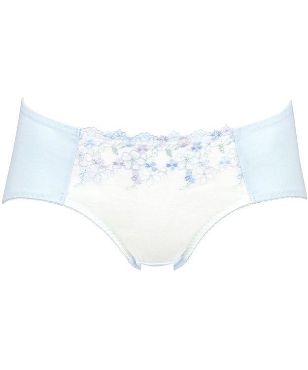 Wing ジュニア ショーツ おしりにくいこみにくい ズレ上がりにくい(裾) 綿混素材(身生地部) 【non!PKパンツ】 はきこみ丈あさめ RJ3377 ウイング／ワコール ブルー