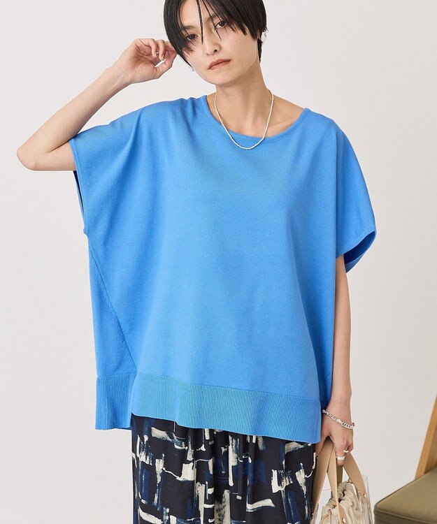 AMERICAN HOLIC ウォッシャブル デイリーニットプルオーバー Blue