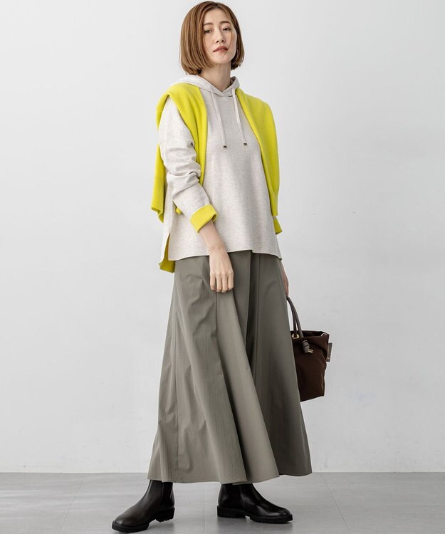 23区 L 【見上愛さん着用/STORY掲載】ピュアカシミヤ クルーネック カーディガン イエロー系