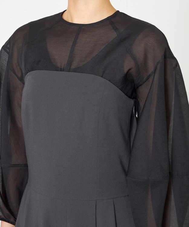 NAVE 【Nave・洗える】スパントロ ビスチェオールインワン グレー系