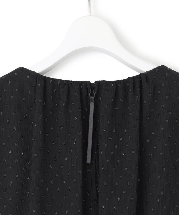 23区 【APPLAUDIR】ドットシアークレープ ドレス ブラック系