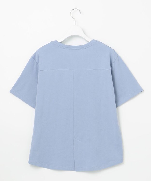 J.PRESS LADIES L エンブロイダリー ロゴ Tシャツ サックスブルー系