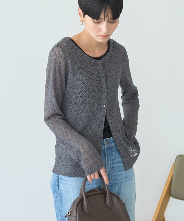 AMERICAN HOLIC レースカーディガン Charcoal Gray