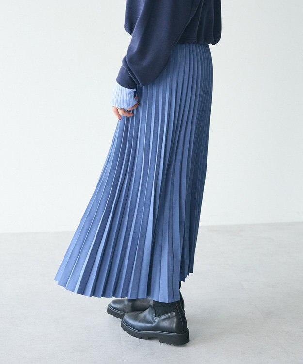 CRAFT STANDARD BOUTIQUE アコーディオンプリーツスカート Blue