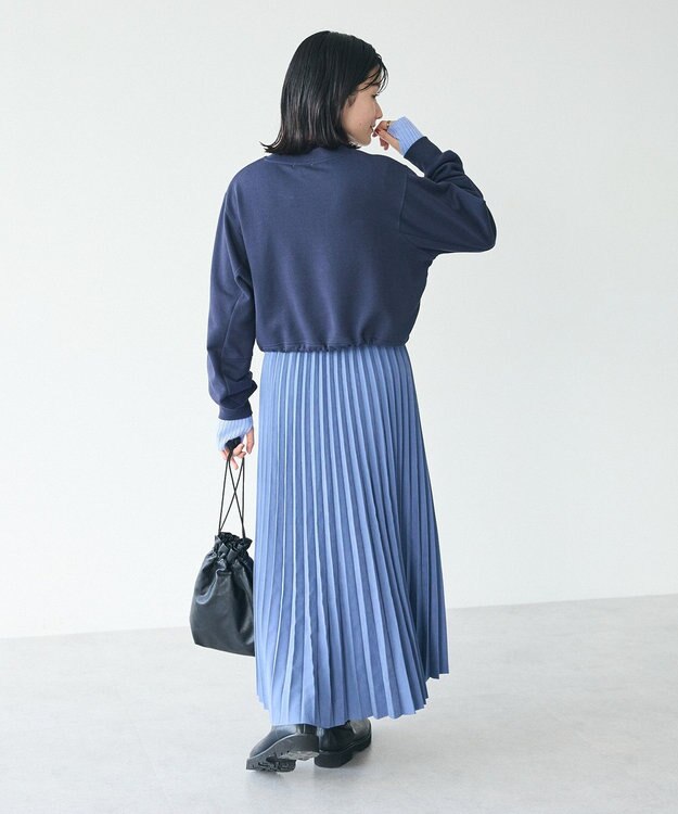 CRAFT STANDARD BOUTIQUE アコーディオンプリーツスカート Blue
