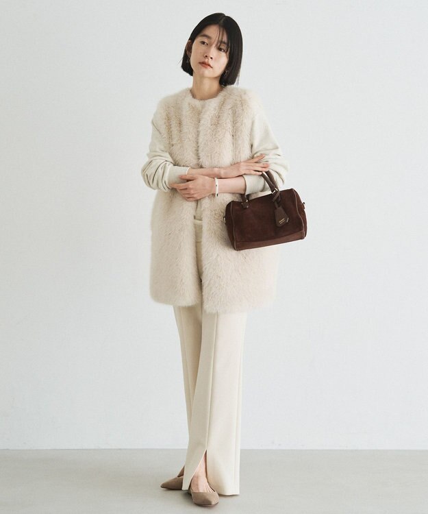 russet スエード2WAYミニボストンバッグ(CE-1570-WEB) D.Brown