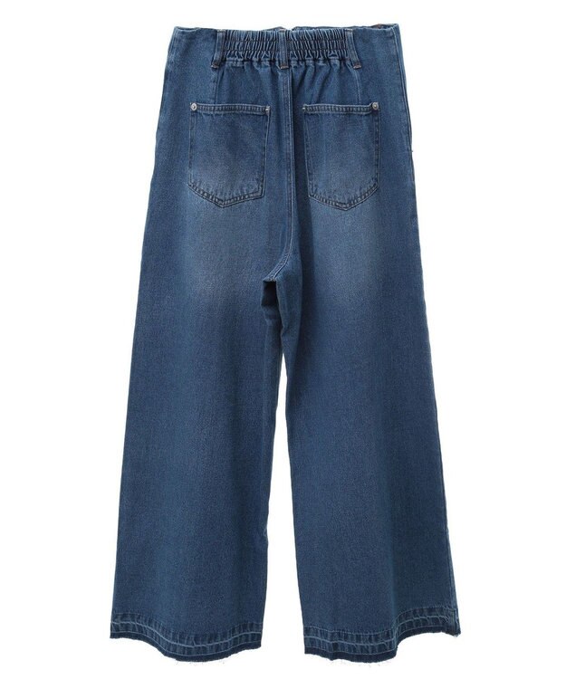 Green Parks ・ＳＵＧＡＲ　ＳＰＯＯＮデニムハイウエストワイドパン Indigo