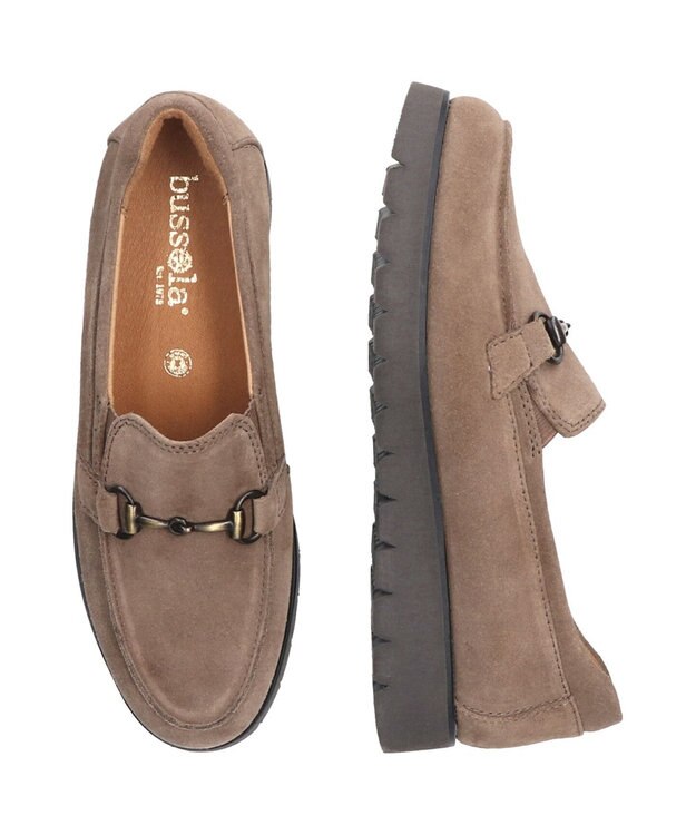INTER-CHAUSSURES 【BUSSOLA】撥水ホースビットローファー オークスウェード