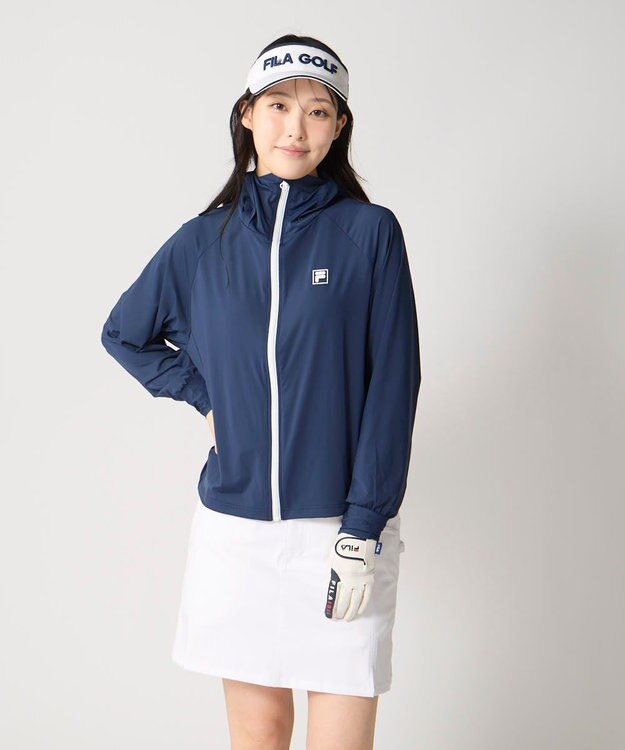 FILA GOLF／marie claire 【FILA GOLF】スーパーナイロンクール｜超接触冷感UVパーカー ネイビー