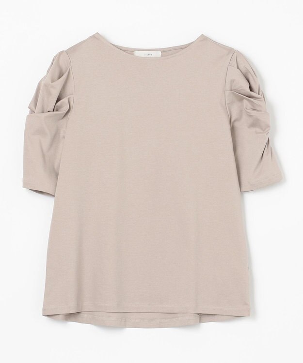 ANY シルケットスムース ツイストタックスリーブトップス グレージュ