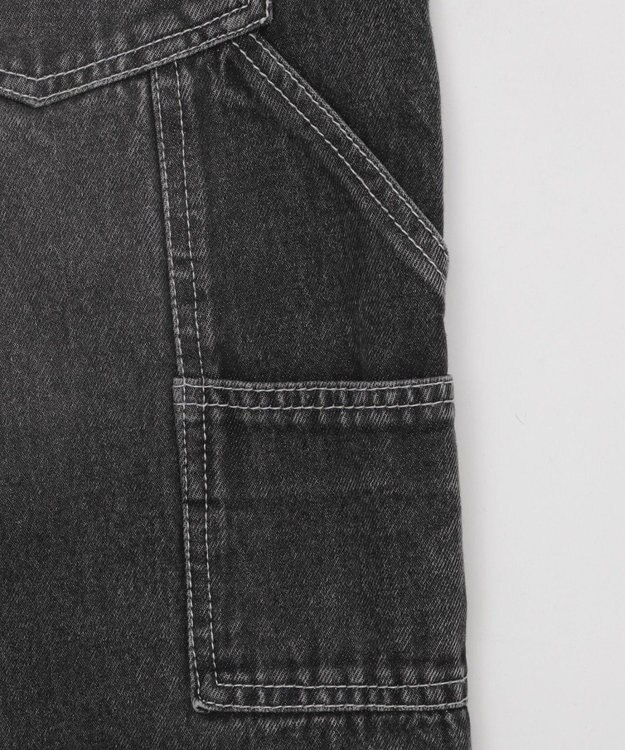 WEGO 【ユニセックス着用ITEM】イージーバレルレッグペインターパンツ デニムブラックソノタ