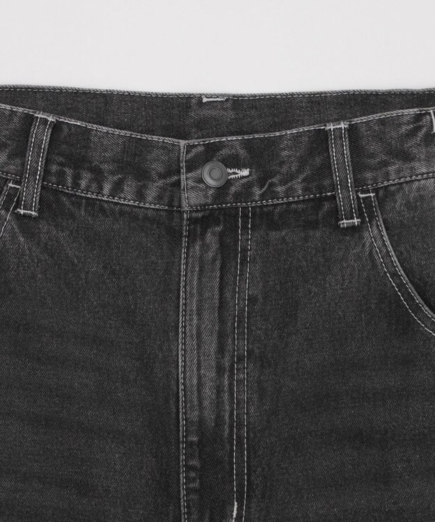 WEGO 【ユニセックス着用ITEM】イージーバレルレッグペインターパンツ デニムブラックソノタ