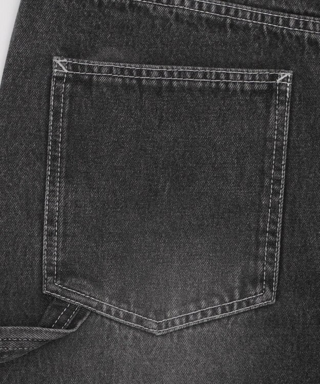 WEGO 【ユニセックス着用ITEM】イージーバレルレッグペインターパンツ デニムブラックソノタ