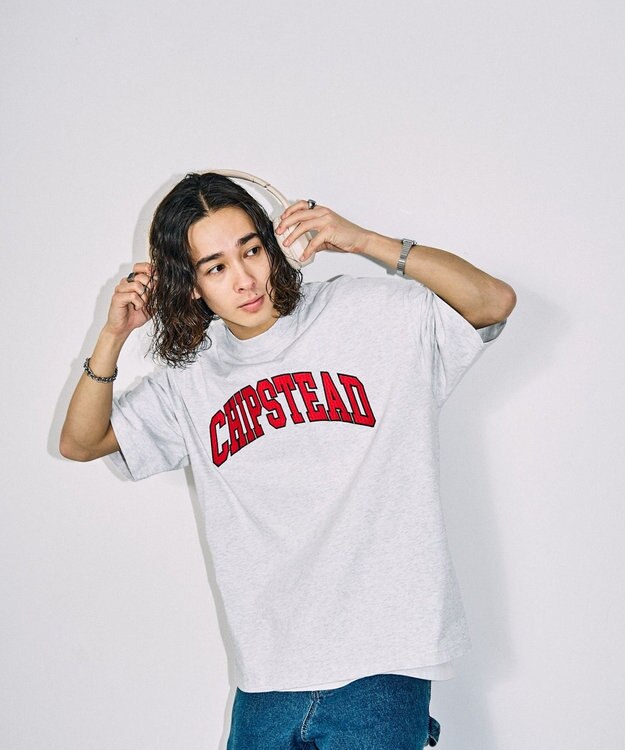 WEGO カレッジロゴBIGT（S） ライトグレー