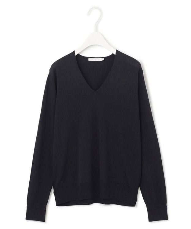 ICB 【WEB限定カラーあり】 シンセティックハイゲージ Vネックプルオーバー ネイビー系