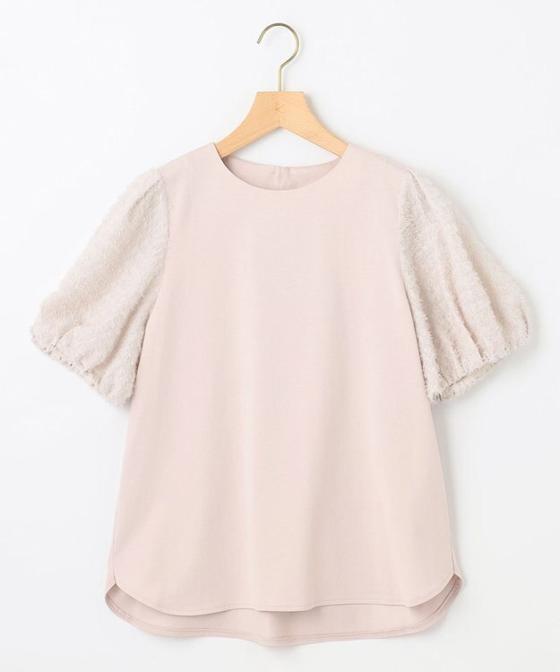 組曲 華感コンビネーションスリーブ カットソー スモーキーピンク系