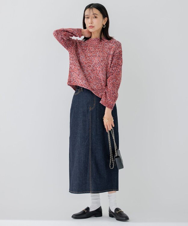 23区 【洗える】23区DENIM ストレッチデニム スカート ネイビー系