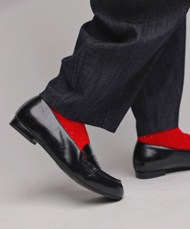 組曲 【Flower Collection】スパンコール ソックス レッド系