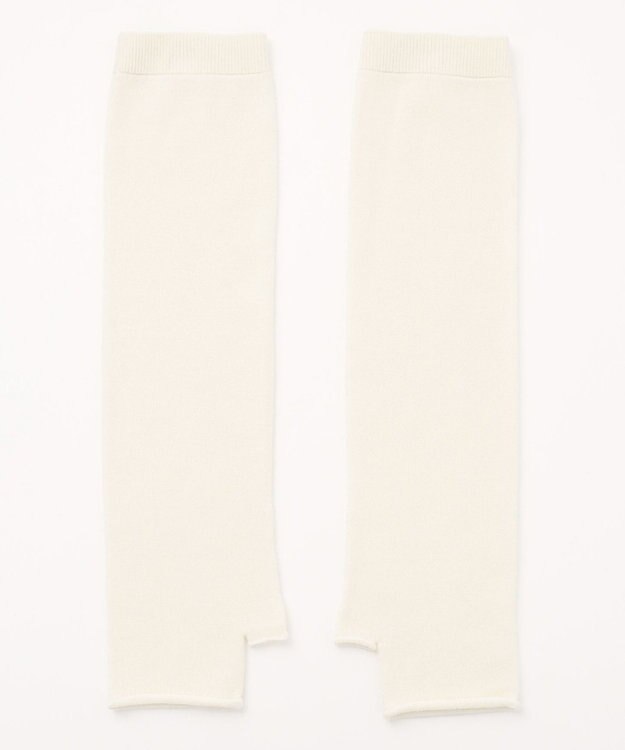 23区 L 【エステータ】エアリースパンウール アームウォーマーデザイン ハイネックニット オフホワイト系