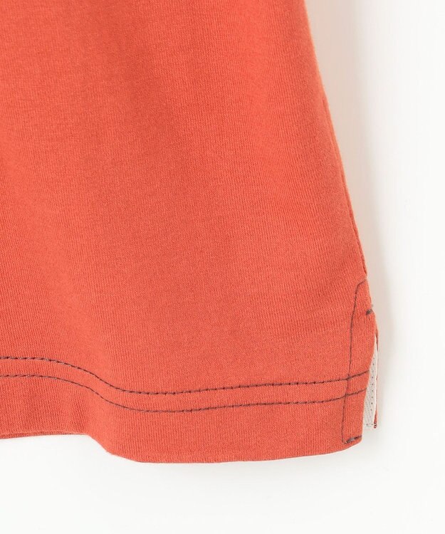 J.PRESS KIDS 【140-170cm】50/2 トリコストライプ 切替Tシャツ オレンジ系