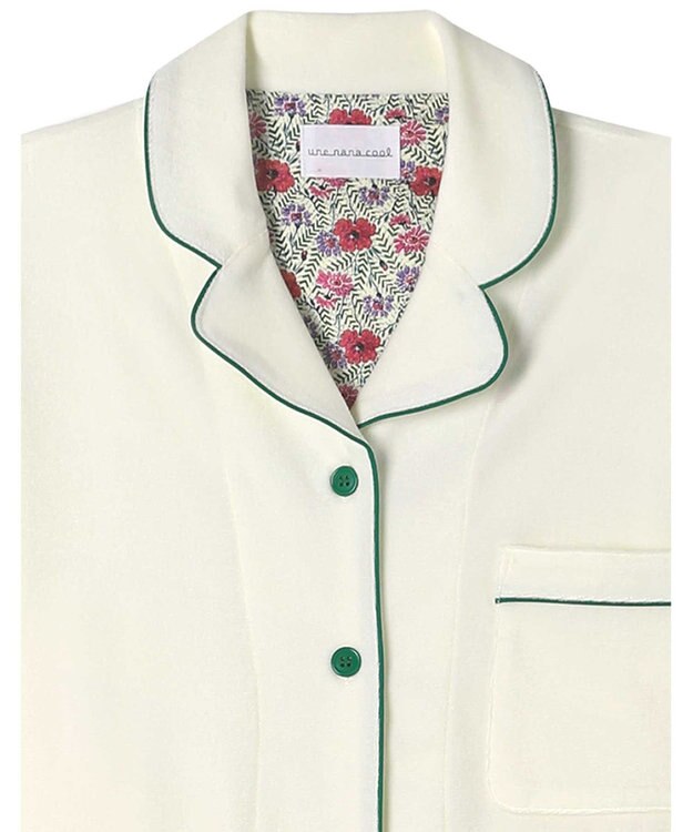 une nana cool なめらかパイルパジャマ MADE WITH LIBERTY FABRIC アイボリー