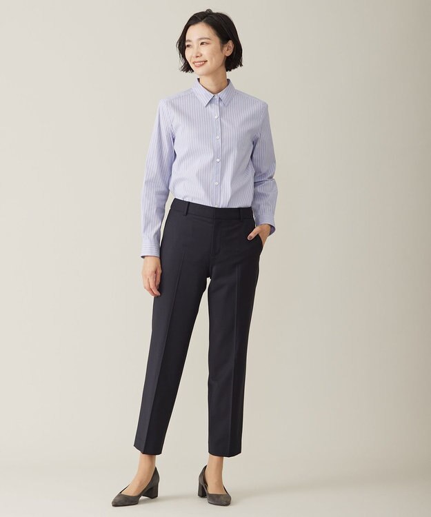 J.PRESS LADIES L 【セットアップ対応】BAHARIYE SOLID テーパード パンツ ネイビー系