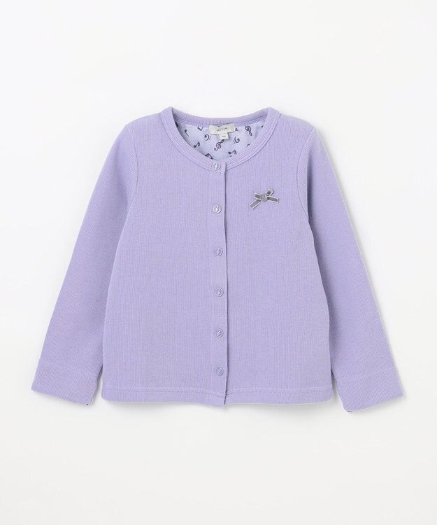 ANY KIDS 音符ボタンカーディガン ブルーラベンダー