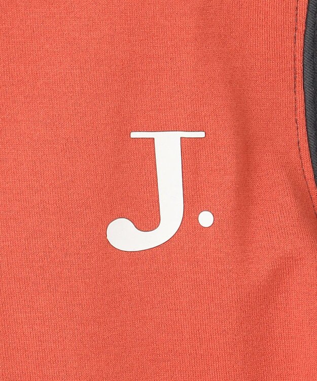 J.PRESS KIDS 【140-170cm】50/2 トリコストライプ 切替Tシャツ オレンジ系